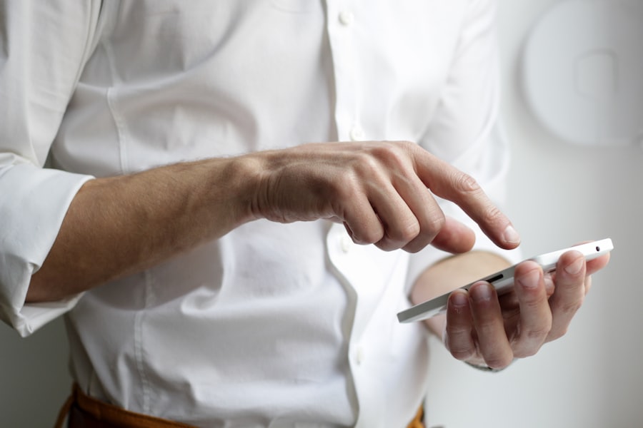 A customer looking up a business on their phone